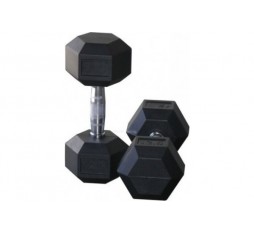 Body Maxx Rubber Coated Hex Dumbells 12.5 KG X 1 Pair